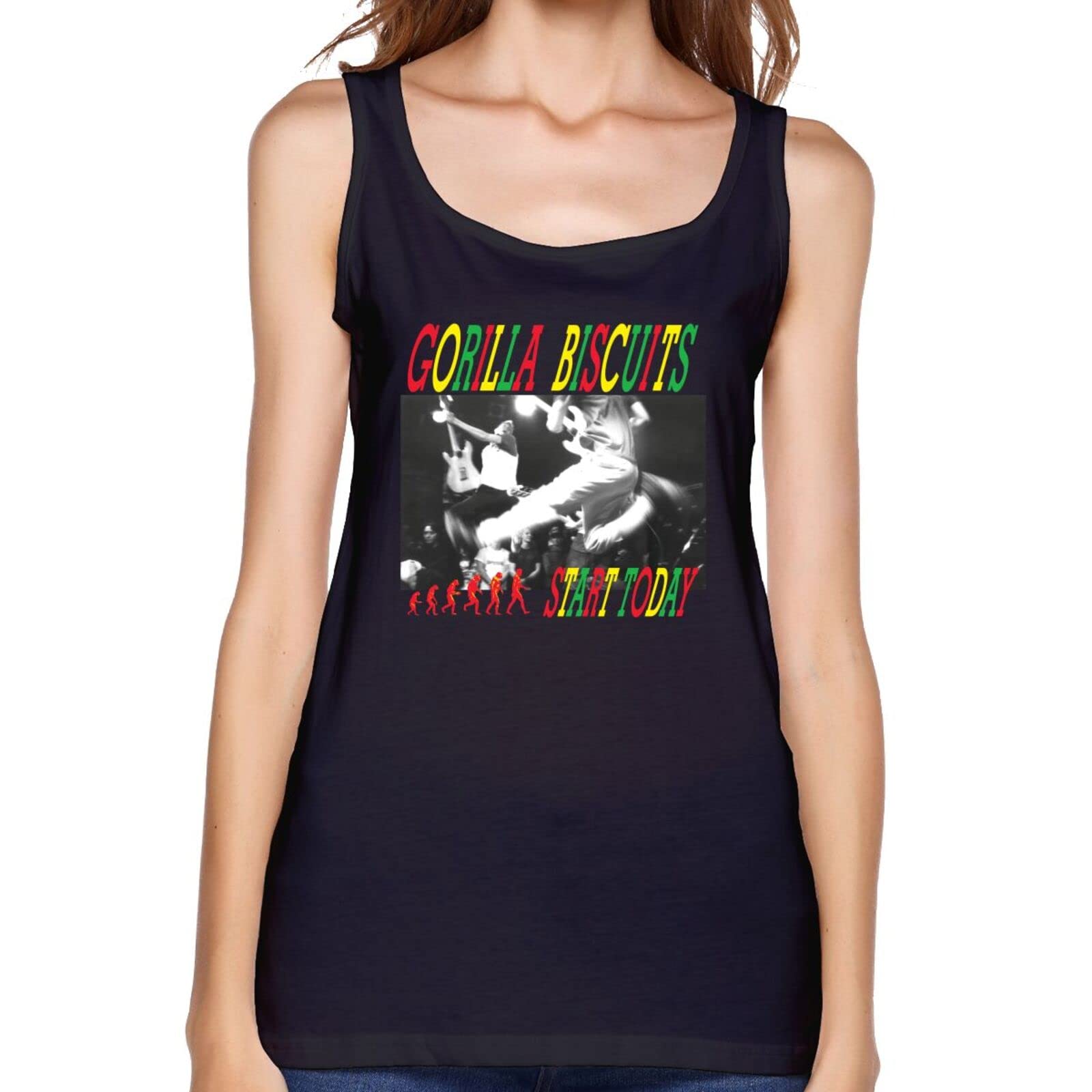 Beahala Gorilla Biscuits Graphic Tank Top - Women's Sleeveless Casual Vest for Summer | Perfect for Gym, Beach & Streetwear Fashion