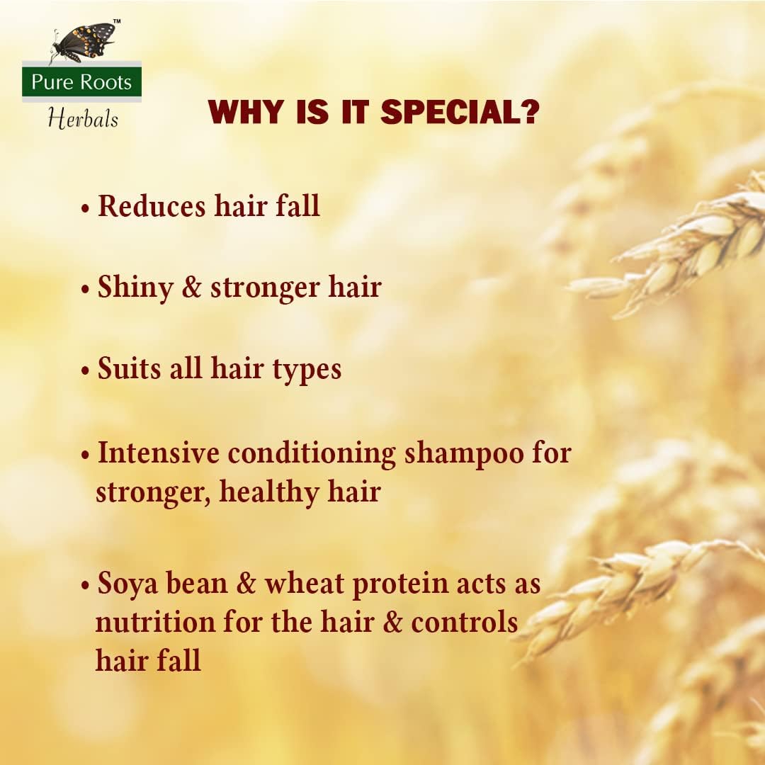Pure Roots Protein Rich Hair Fall Control Shampoo with Ubtan Face Wash - 1000ml Shampoo + 100ml Face Wash for All Hair & Skin Types | Strengthens Hair, Reduces Breakage & Cleanses Skin | Perfect for Daily Hair Care & Facial Cleansing Routine