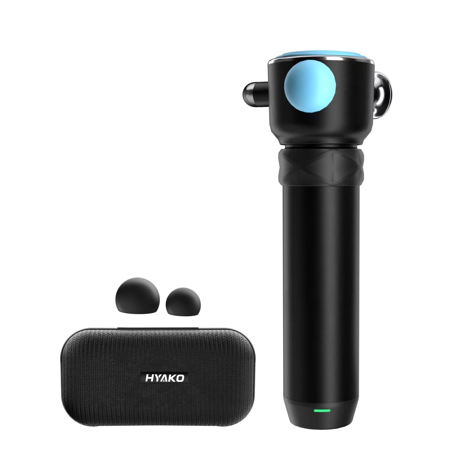 HYAKO Pro R1 Deep Tissue Massager - Handheld Vibration Therapy Device for Muscle Pain Relief, Fascia Release & Sensitive Areas | Upgraded Pressure Point Massage Tool (Blue) - Perfect for Home Use, Post-Workout Recovery & Chronic Pain Management