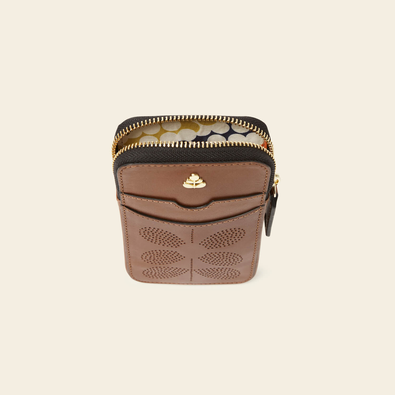 Ariel iPhone Case - Elegant Tan Floral Design with Punch Detailing | Perfect for Everyday Use & Gift Giving