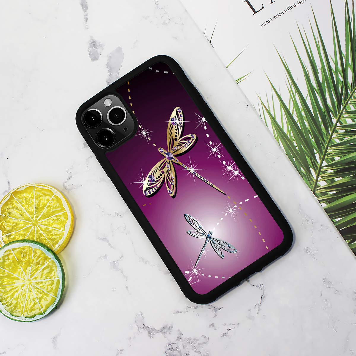 Durable Soft Protective Phone Case for iPhone 13 - Purple Dragonfly Design | Shockproof Slim Cover for Everyday Use & Travel Protection