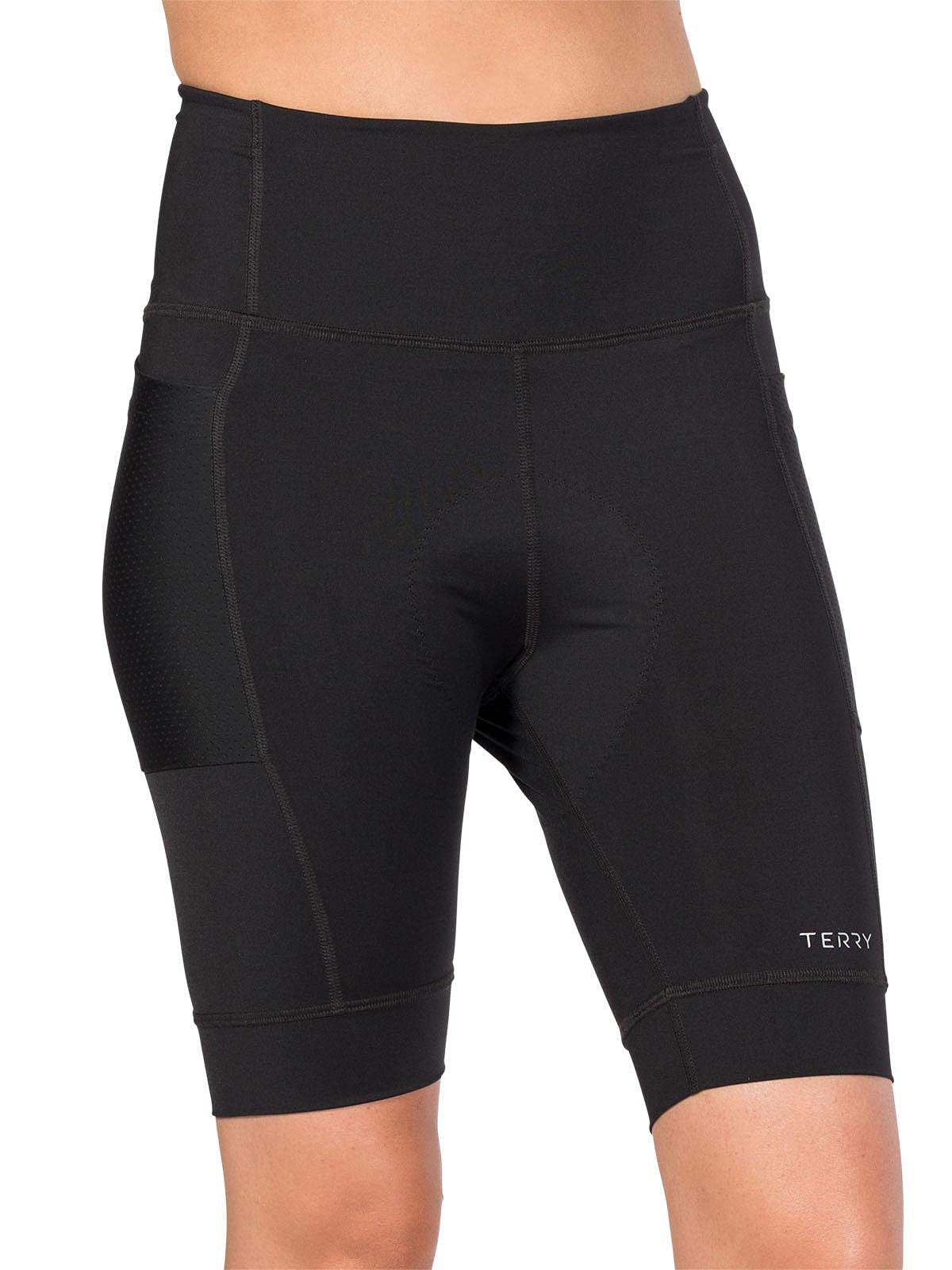 **Women's Terry Bike Shorts - Padded High Waisted Cycling Shorts with Compression, Hi Rise Holster for Comfort (Regular & Plus Sizes) - Perfect for Cycling, Workouts & Casual Wear**