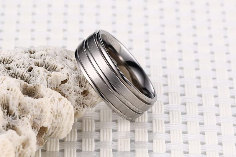 Personalized Couple Rings for Him and Her - Titanium Black CZ Matching Promise, Wedding & Engagement Ring Set - Cubic Zirconia Comfort Fit Bands for Women & Men - Perfect for Anniversaries, Proposals and Romantic Gifts