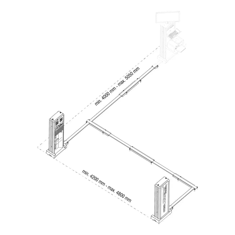 Cemb ARGOS Drive-Thru Wheel Alignment System for Two Post Lifts – Professional Vehicle Alignment Tool for Auto Shops & Garages – Perfect for Quick and Accurate Wheel Alignment Checks