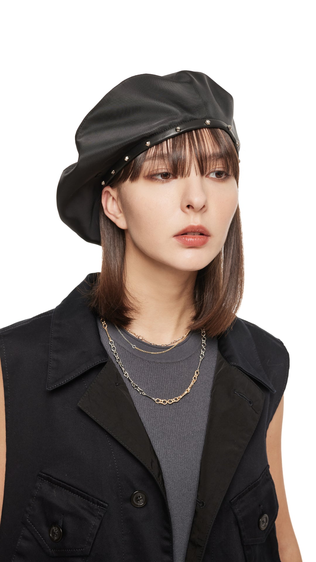 Stylish Pumpkin Studded Fullmoon Beret Hat - Fashionable Autumn & Winter Knit Cap for Women | Perfect for Halloween, Thanksgiving & Christmas Outfits