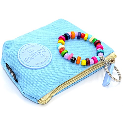 -Blue Cute Fashion Coin Purse Wallet Keychain-