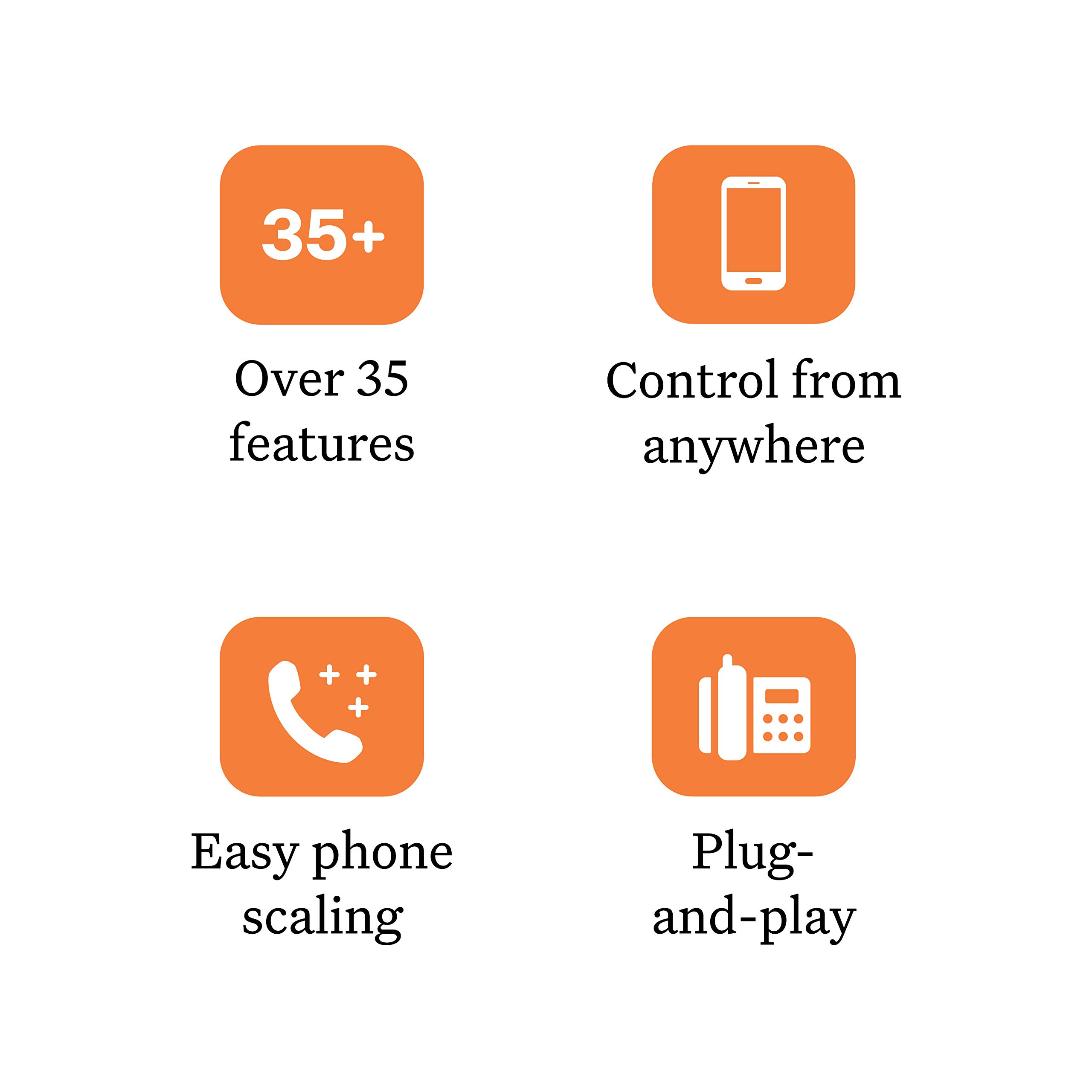 Ooma Office VoIP 2 Linx Cloud Business Phone System - Wireless Analog Phone & Fax Adapter for Small Business | Reliable VoIP Service with Advanced Calling Features | Perfect for Home Offices & Remote Teams