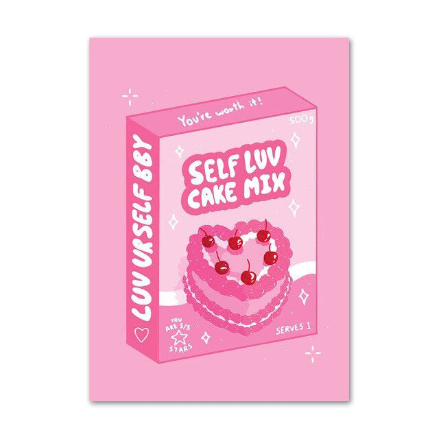 Trendy Hot Pink Girly Canvas Posters - Aesthetic Wall Art for Teen Girls' Bedroom & Dorm Room Decor