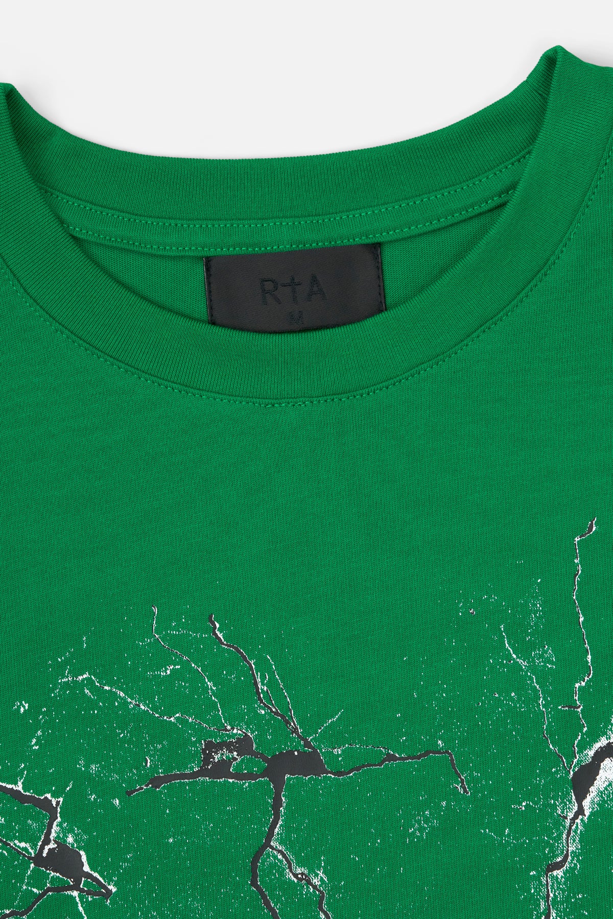 Liam Short Sleeve T-Shirt for Men | Green Cracked Logo Graphic Tee | Casual Streetwear & Everyday Outfit Essential