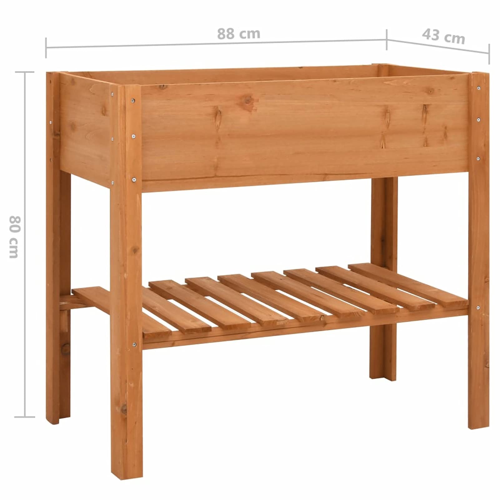 Tidyard 2-Tier Wooden Plant Stand with Storage Shelf - Firwood Flower Display Rack & Pot Holder - 34.6