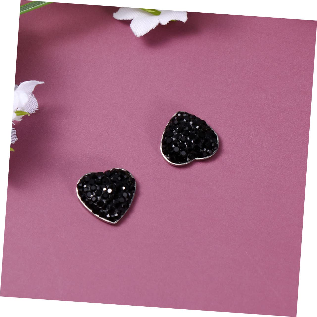 EXCLUZO 6 Pcs Scrapbook Embellishments - DIY Dashboard Decorations, Nail Art Decals, Rhinestone Stickers for Crafts, Flatback Heart Car Decor - Perfect for Scrapbooking, Card Making, and Home Decoration