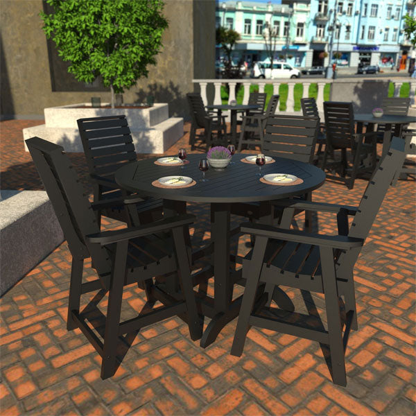 Glennville 5-Piece Round Counter Height Dining Set - Perfect for Small Spaces, Breakfast Nooks & Modern Kitchens