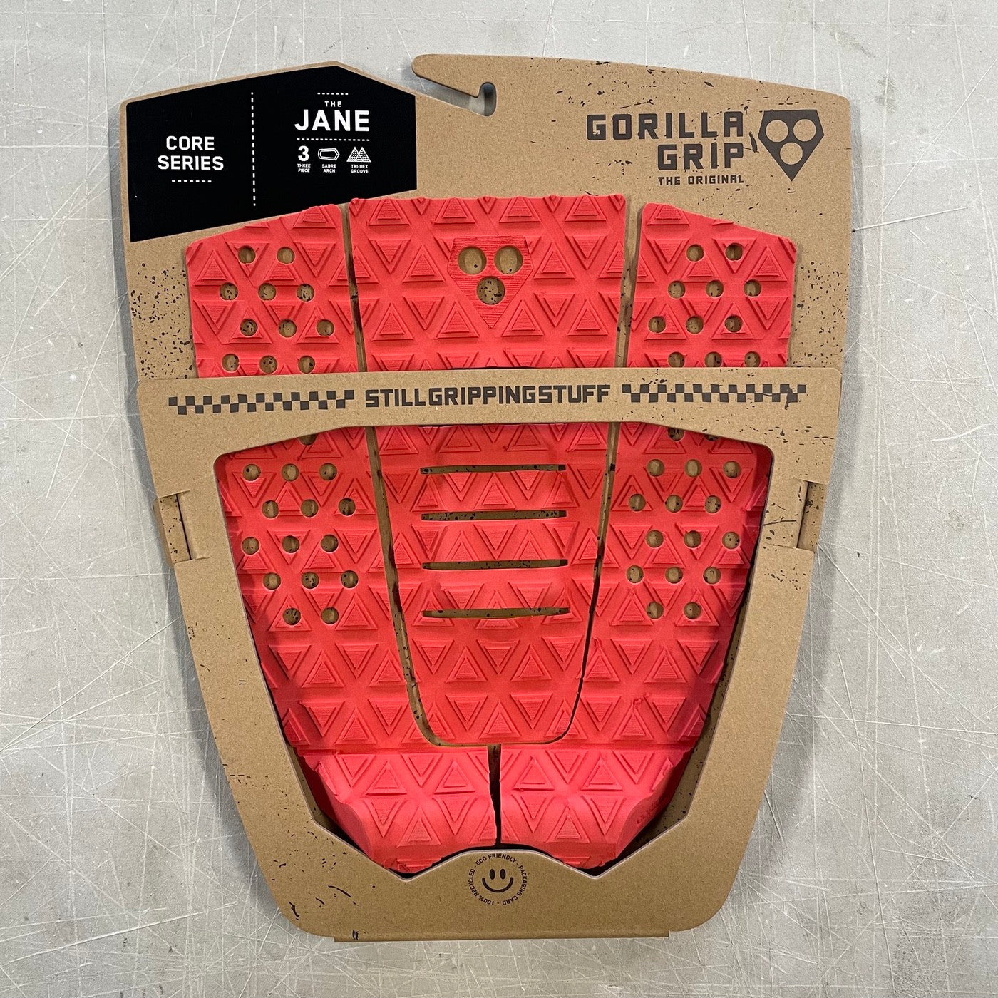 Gorilla Grip The Jane Pad Non-Slip Deck Pad - Red Waterproof Surfboard Traction Pad for Enhanced Grip & Comfort - Perfect for Surfing, Paddleboarding & Beach Yoga