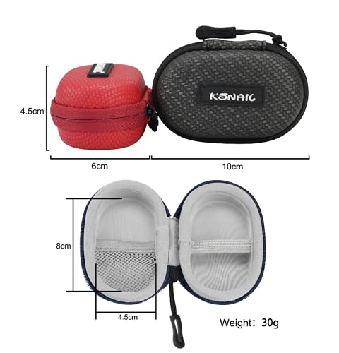 Mini Hard Shell Headphone Case with Hook - Portable Storage Organizer for AirPods/AirPods 2/AirPods Pro - Holds Earbuds, USB Cable & Memory Cards (Grey) - Perfect for Travel, Gym & Daily Commute