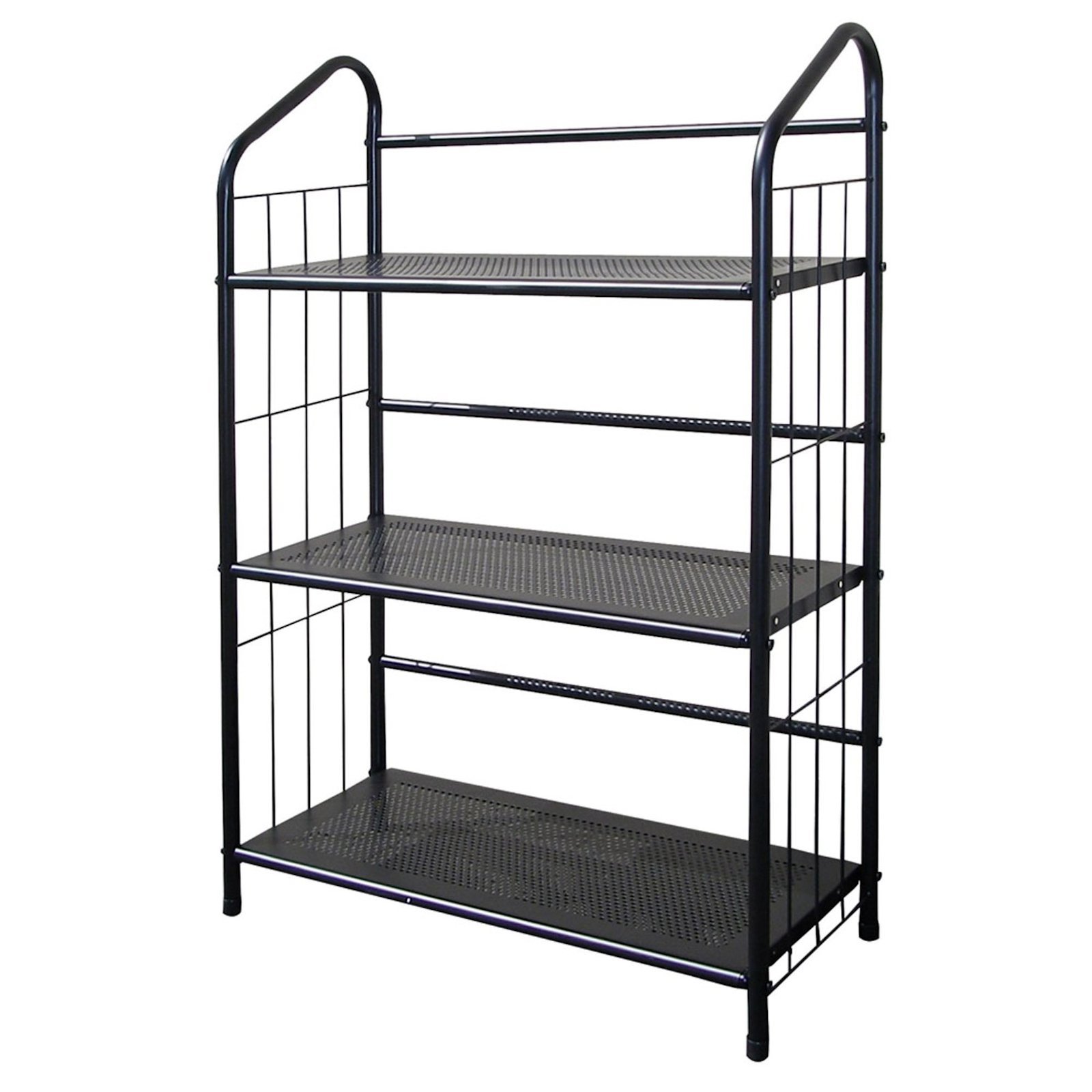 Legacy Decor 3-Tier Metal Bookcase Shelf - Black Industrial Bookshelf for Home & Office - 13