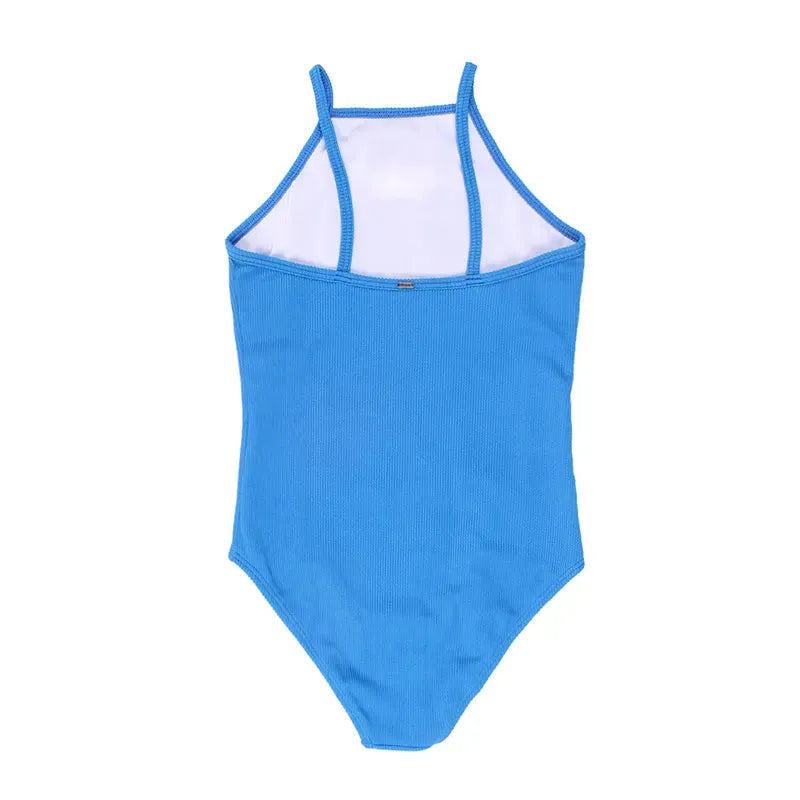 Rip Curl Girls' One Piece Swimsuit - Plain Malla Entera Morley Blue for Beach, Pool & Summer Activities