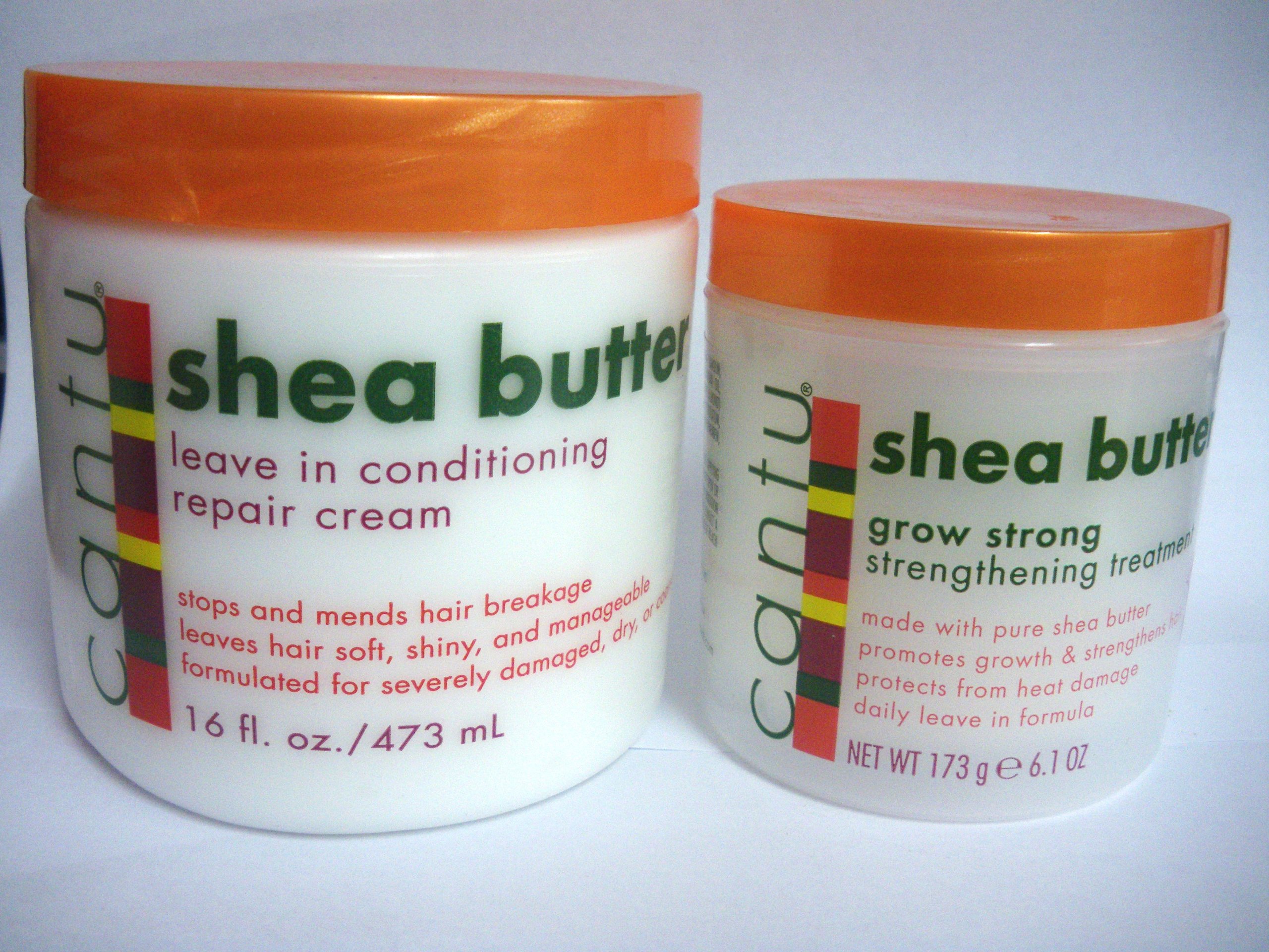 Cantu Shea Butter Leave-In Conditioning Repair Cream 473ml + Gro Strong Strengthening Treatment - Deep Moisturizing & Hair Growth for Natural, Curly, Damaged Hair - Perfect for Daily Hydration & Styling
