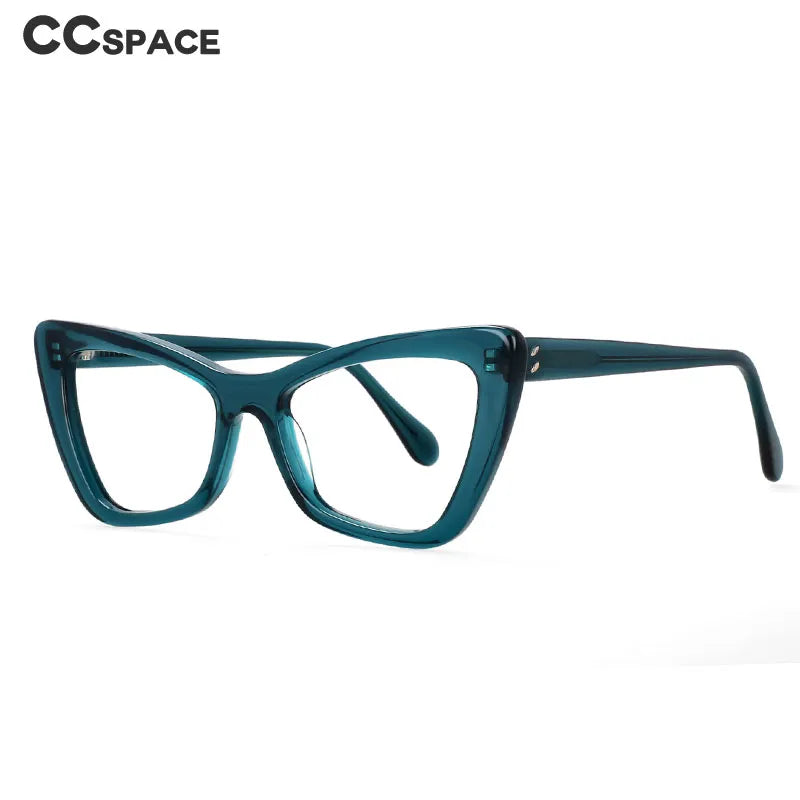 CCspace Women's Full Rim Cat Eye Acetate Reading Glasses for Hyperopia - Stylish & Lightweight Eyewear for Work, Reading, and Daily Use