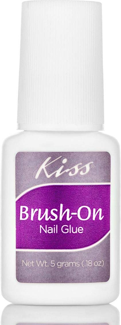 Kiss Brush-On Nail Glue with Applicator - Strong Bonding & Repair Formula for Artificial Nails, Tips, Wraps & Natural Nails - Easy Polish-Like Application - Perfect for Salon, Home Manicures & Nail Extensions - DGBGL02