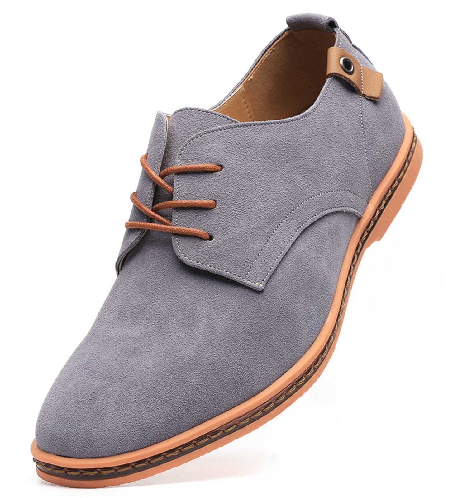 DADAWEN Men's Classic Suede Leather Oxford Dress Shoes - Business Casual Loafers for Office, Wedding & Formal Events