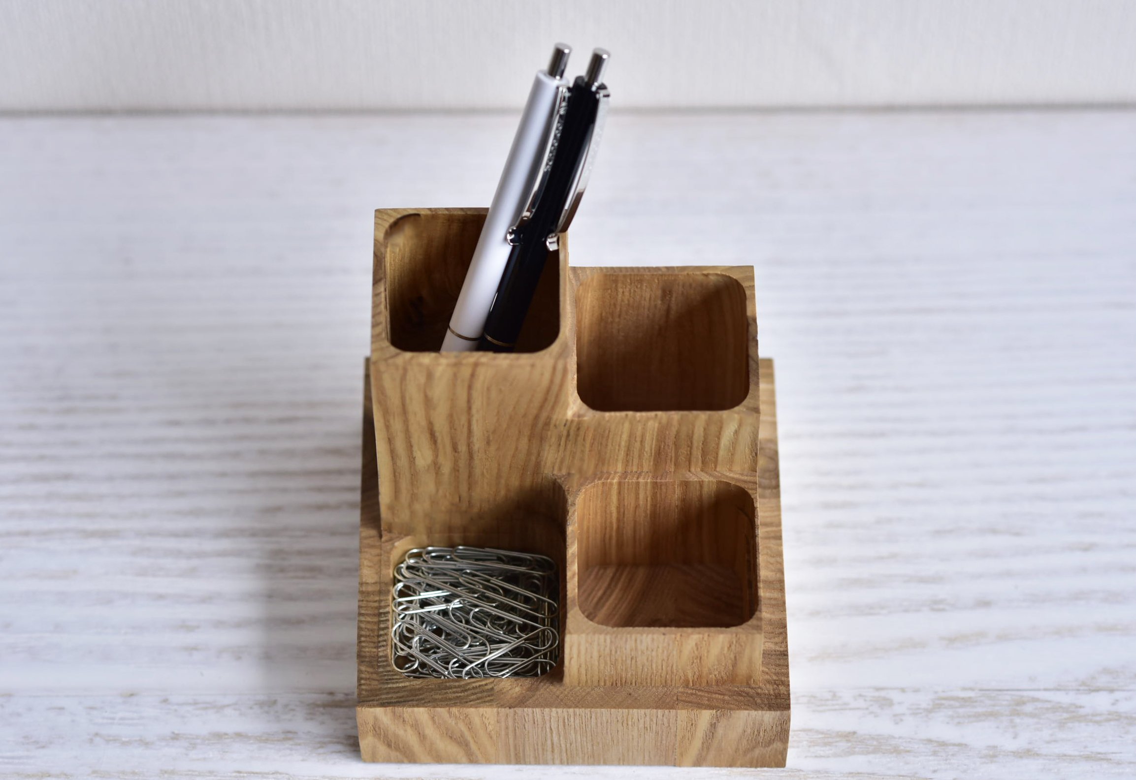 EWART WOODS Wooden Desk Organizer Set - Office Table Glass Holder & Accessories for Desk Organization - Perfect for Home Office, Workspace, and Study Desk Accessories (2-Piece Set)