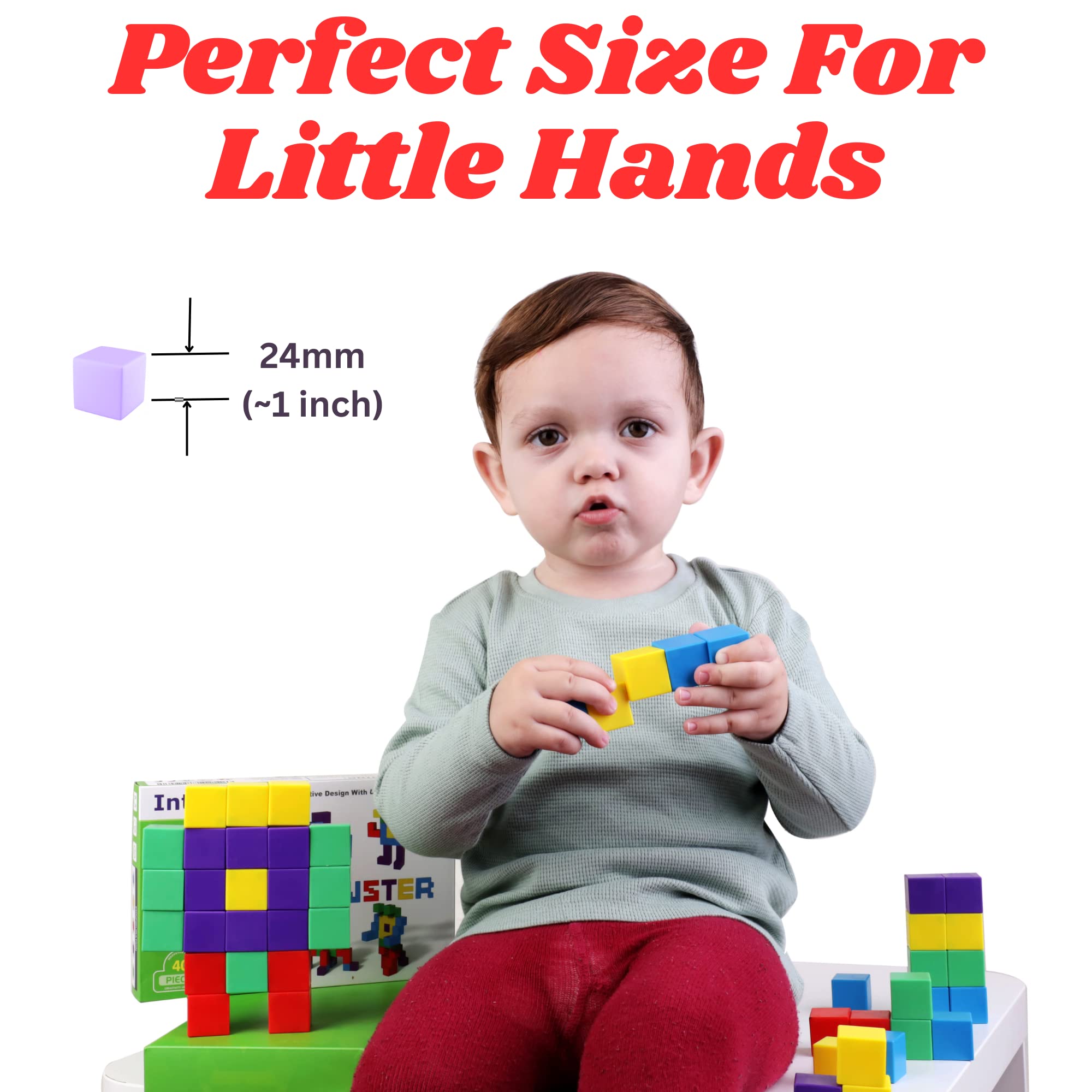**Best Magnetic Building Blocks for Kids - 40-Piece Educational STEM Toys, Award-Winning Sensory & Autism-Friendly Magnetic Cubes - Perfect for Creative Play, Learning & Therapy**