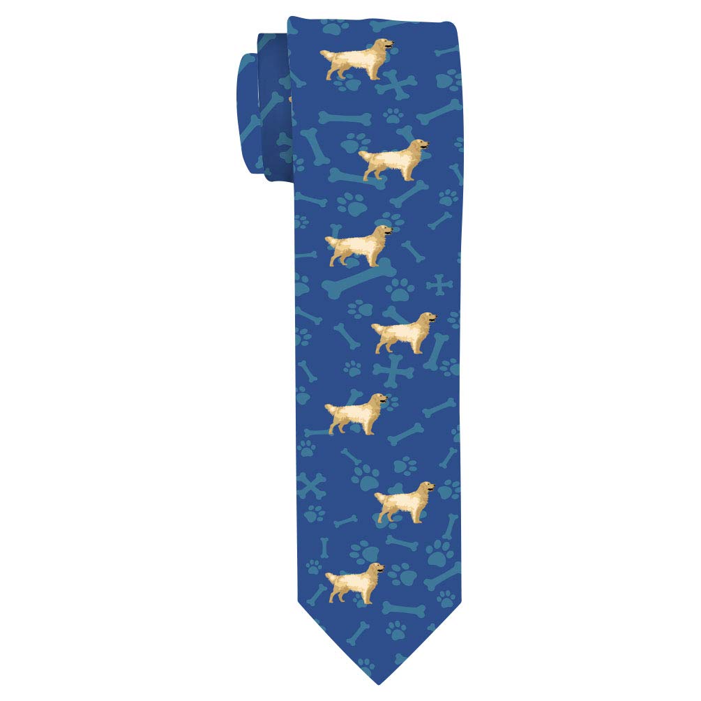 Dog Tie for Men - Stylish Golden Retriever Necktie | Perfect Dog Owner Gift & Dog Lover Accessories | Ideal for Pet Parties, Weddings & Special Occasions