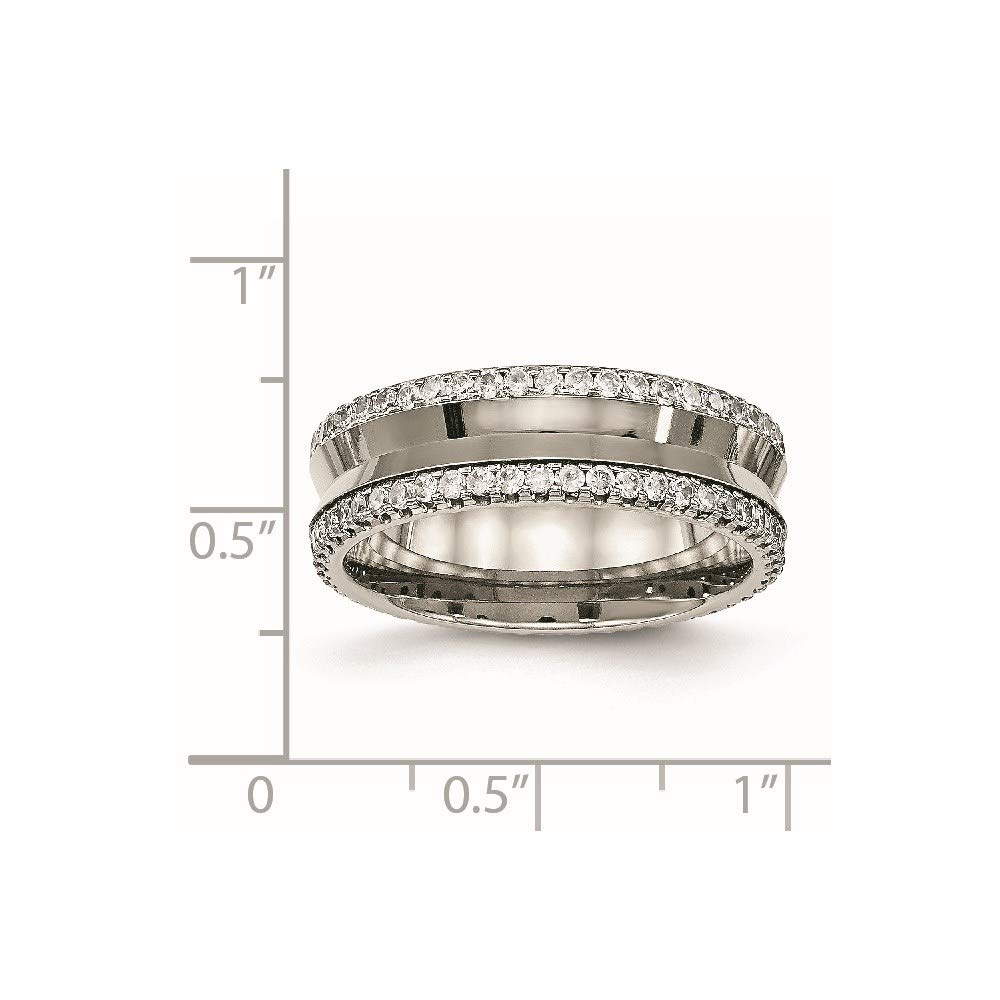 Elegant Titanium Cubic Zirconia Ring for Women - Durable & Hypoallergenic Fine Jewelry - Perfect Gift for Anniversary, Engagement & Special Occasions