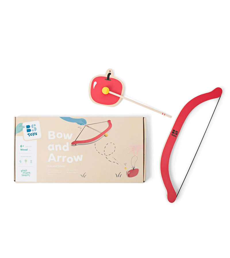BS Toys Apple Bow and Arrow Set - Safe Foam Archery Toy for Kids - Perfect for Outdoor Play, Birthday Gifts & Pretend Hunting Games