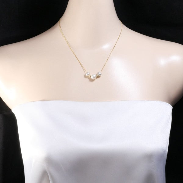18K Yellow Gold Pearl Necklace for Women - Elegant Bridal Jewelry, Gift for Anniversary & Valentine's Day - Perfect for Weddings, Parties & Special Occasions