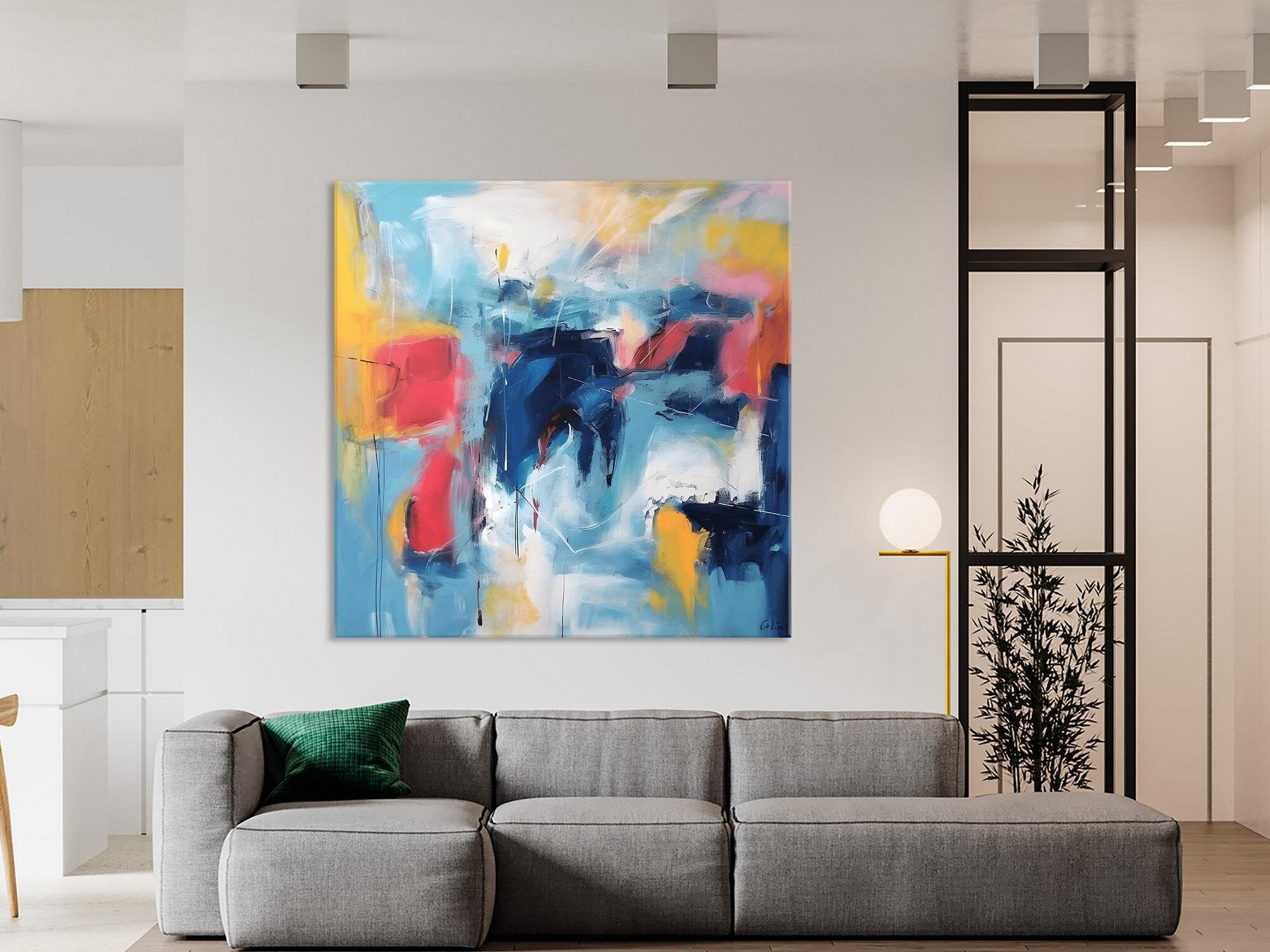 Abstract Paintings for Bedroom Wall Decor | Original Modern Canvas Art | Large Contemporary Acrylic Artwork | Buy Handmade Paintings Online | Perfect for Living Room, Office & Home Interior Design