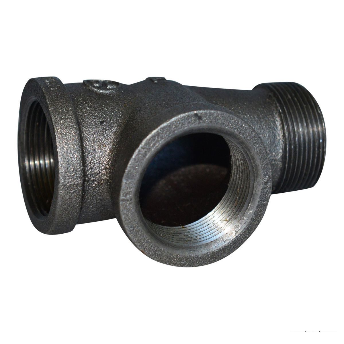 Malleable Iron Threaded Fitting Service Tee - Plumbing & Gas Line Connector for Home & Industrial Pipe Systems