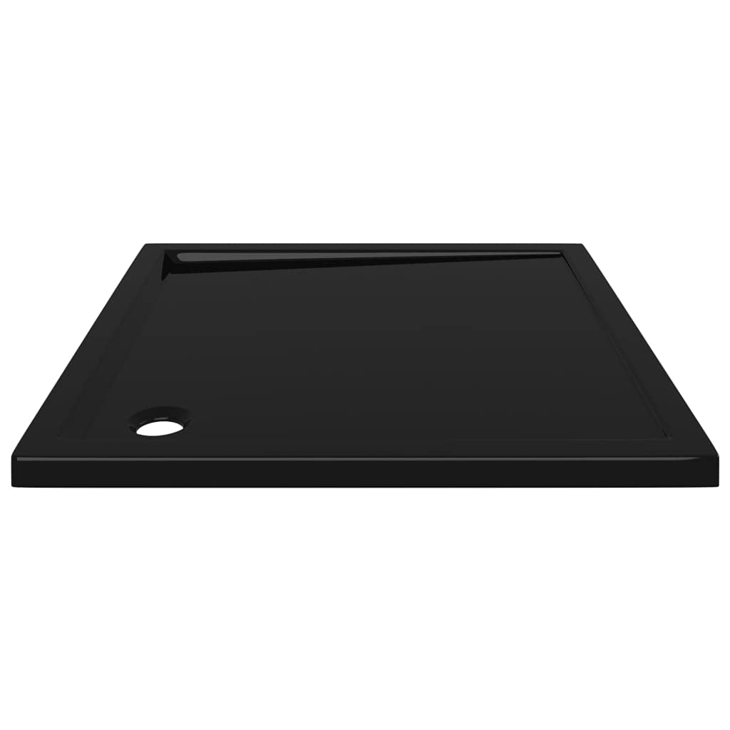 31.5x31.5 Inch Square Threshold Shower Base | ABS Bathroom Shower Pan with Drain Cover | Non-Slip Shower Tray for Walk-In Showers | Waterproof & Durable Black Shower Base for Home & Commercial Use