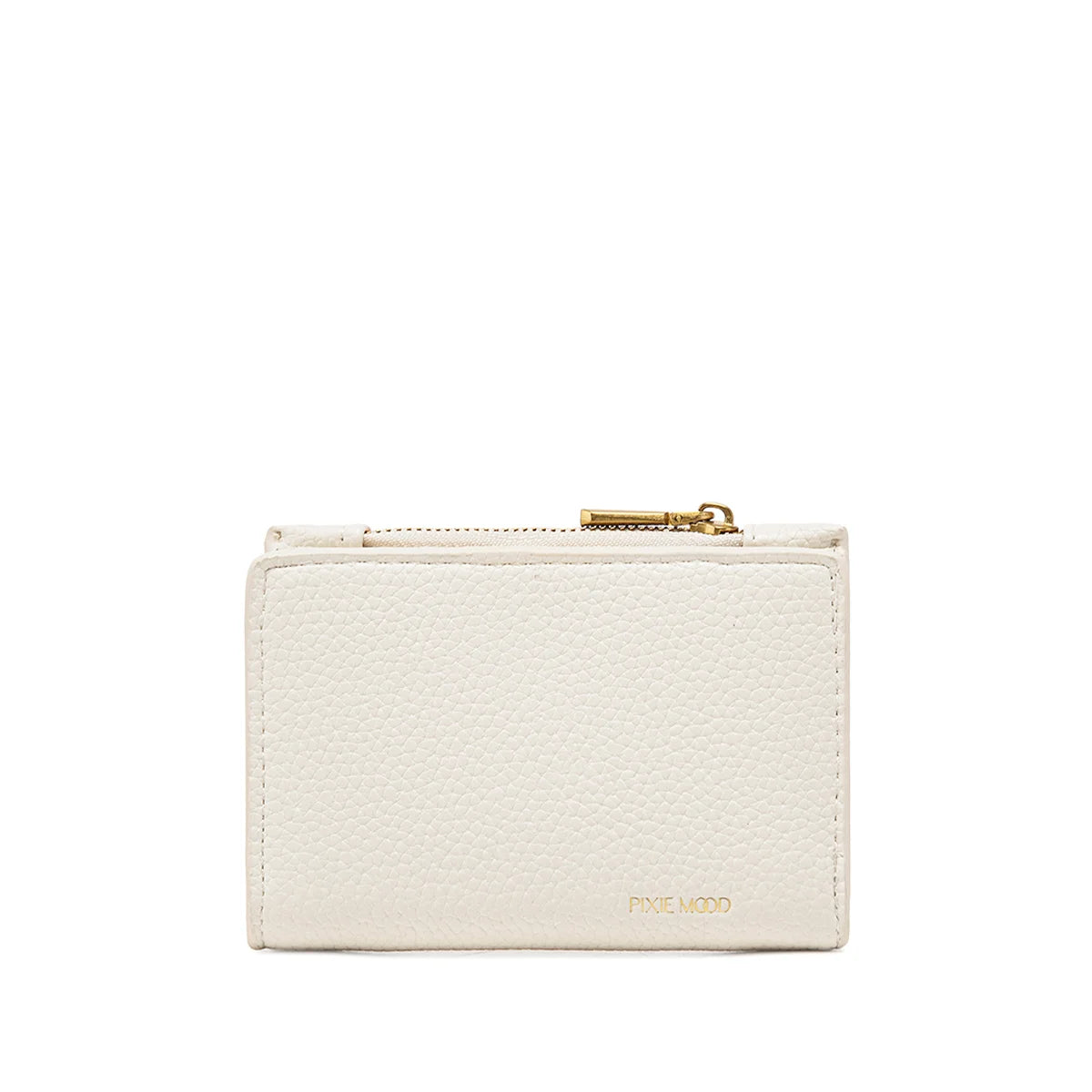 Aiko Wallet in Coconut Cream Pebbled Leather - Stylish & Durable Women's Wallet for Everyday Use, Travel & Gifts
