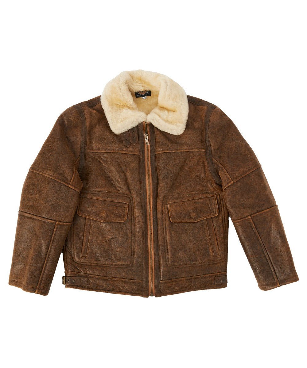 Premium Men's Nappa Bomber Jacket - Genuine Sheepskin Leather Coat for Winter | Stylish Outerwear for Casual & Business Occasions