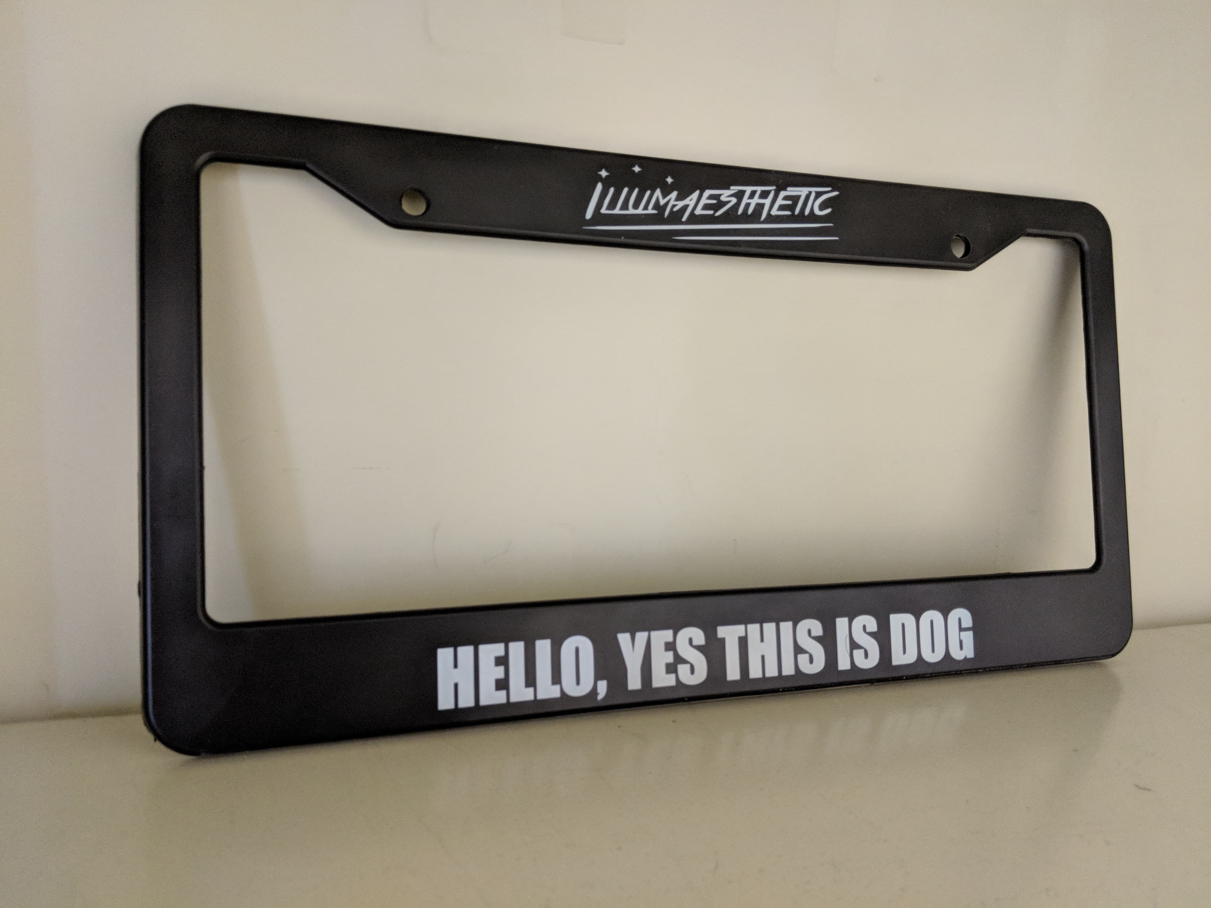 Illumaesthetic Custom License Plate Frame - Personalized Text for Cars & Vehicles - Perfect for Gifts, Car Shows & Customization