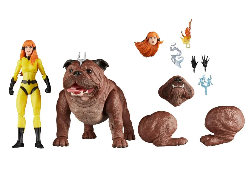 Marvel Legends Lockjaw & Crystal Inhumans 2-Pack Action Figures – Collectible Toys for Marvel Fans & Display