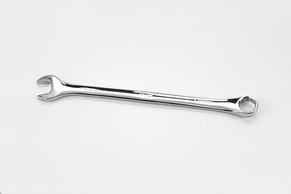 13mm 6-Point Metric Long Combination Chrome Wrench - Professional Grade Tool for Automotive Repair, Plumbing & DIY Projects