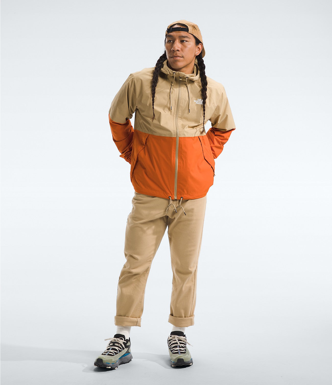 Antora Men's Rain Hoodie - Waterproof Windbreaker Jacket for Outdoor Hiking & Commuting | NF0A7QF3
