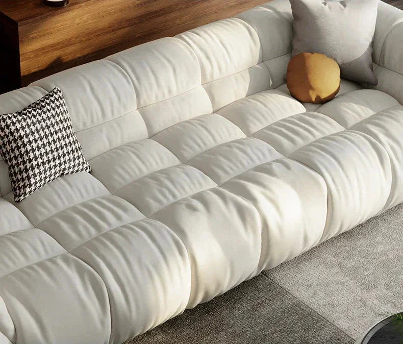Luxury Sectional Puff Sofa Set for Living Room - Comfortable & Durable Modern L-Shaped Couch with Soft Fabric - Perfect for Family Gatherings, Movie Nights and Small Space Apartments