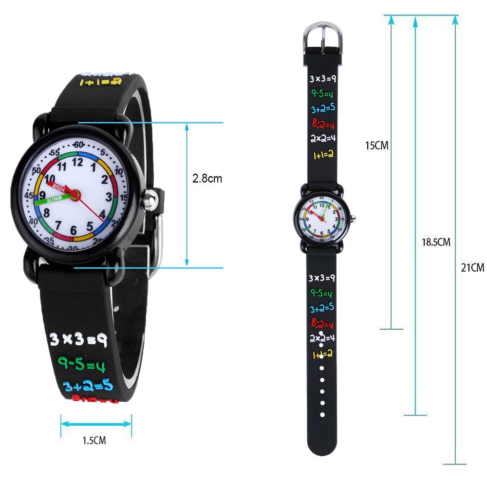 3D Cartoon Waterproof Kids Watch for Girls Ages 3-8 - Cute Digital Wristwatch for Toddlers, Birthday Gifts for Little Girls - Perfect for School, Swimming & Outdoor Play