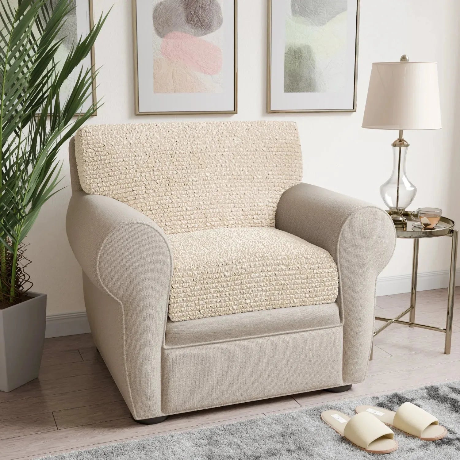 Premium Microfiber Seat Cushion Cover - Soft & Durable Sofa Chair Protector - Perfect for Living Room, Office, or Car Use