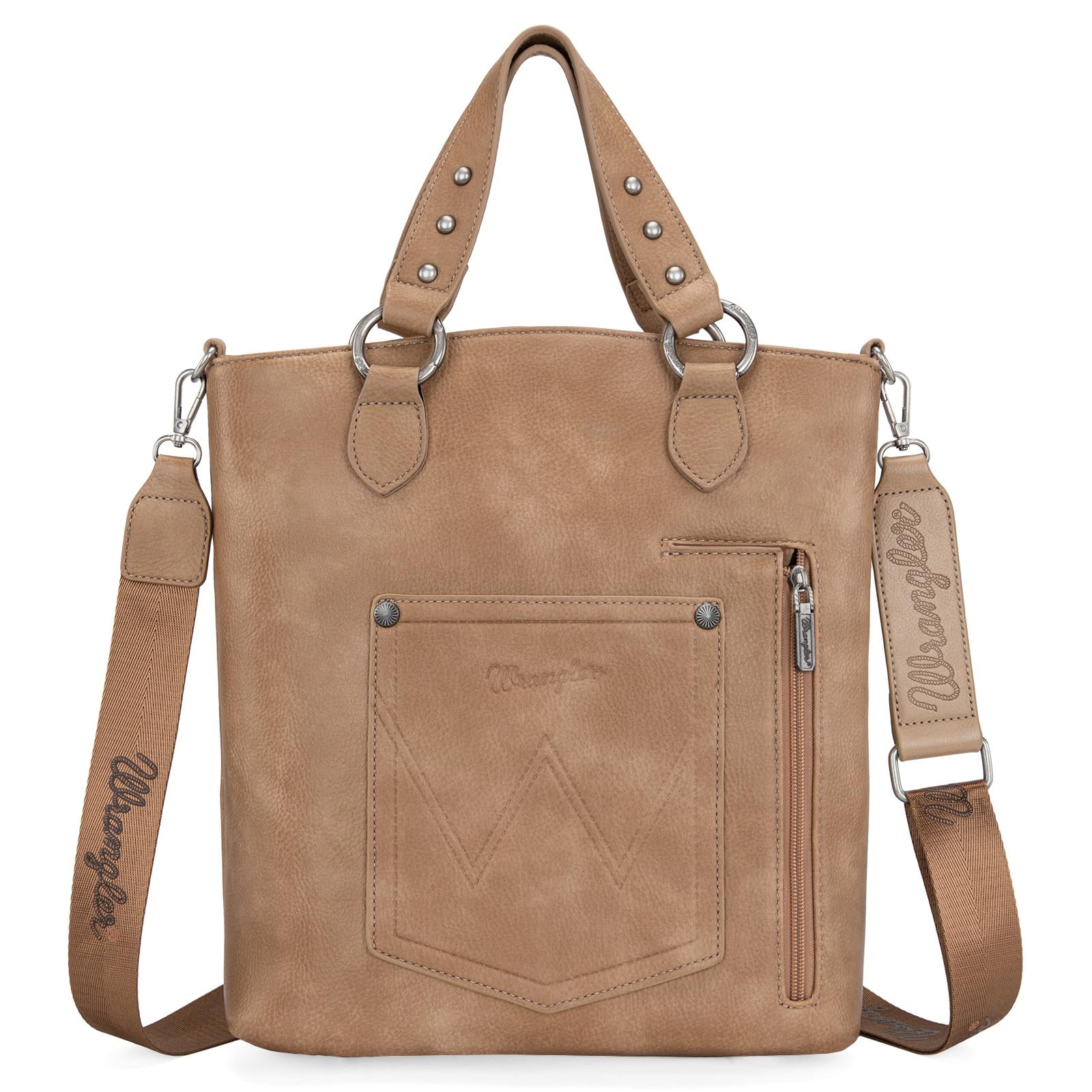 Wrangler Large Tote Bag for Women - Western Designer Crossbody Purse - Stylish & Spacious Handbag for Work, Travel & Everyday Use
