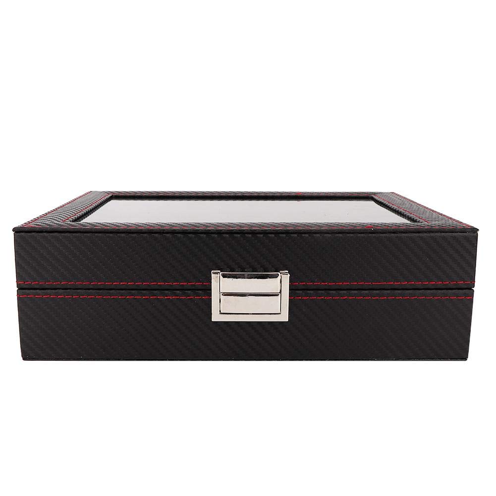 Ichiias 10-Slot Watch Box - Portable Travel Watch Display Case for Men & Women - Luxury Watch Storage Organizer for Collectors - Perfect for Travel, Home Display & Gift Giving