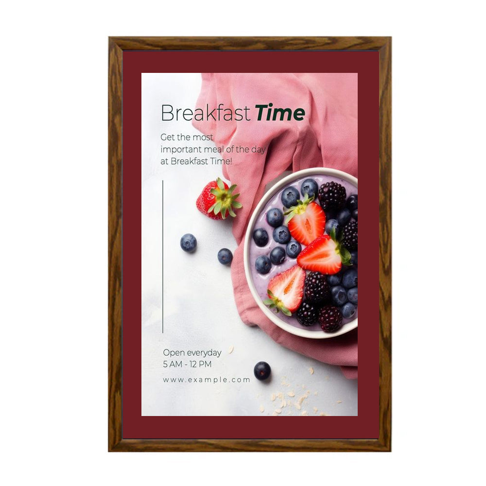 17x23 Designer Wood Snap Frames for Posters - 4 Wide Matboard - Perfect for Home Decor, Office Displays & Art Exhibitions
