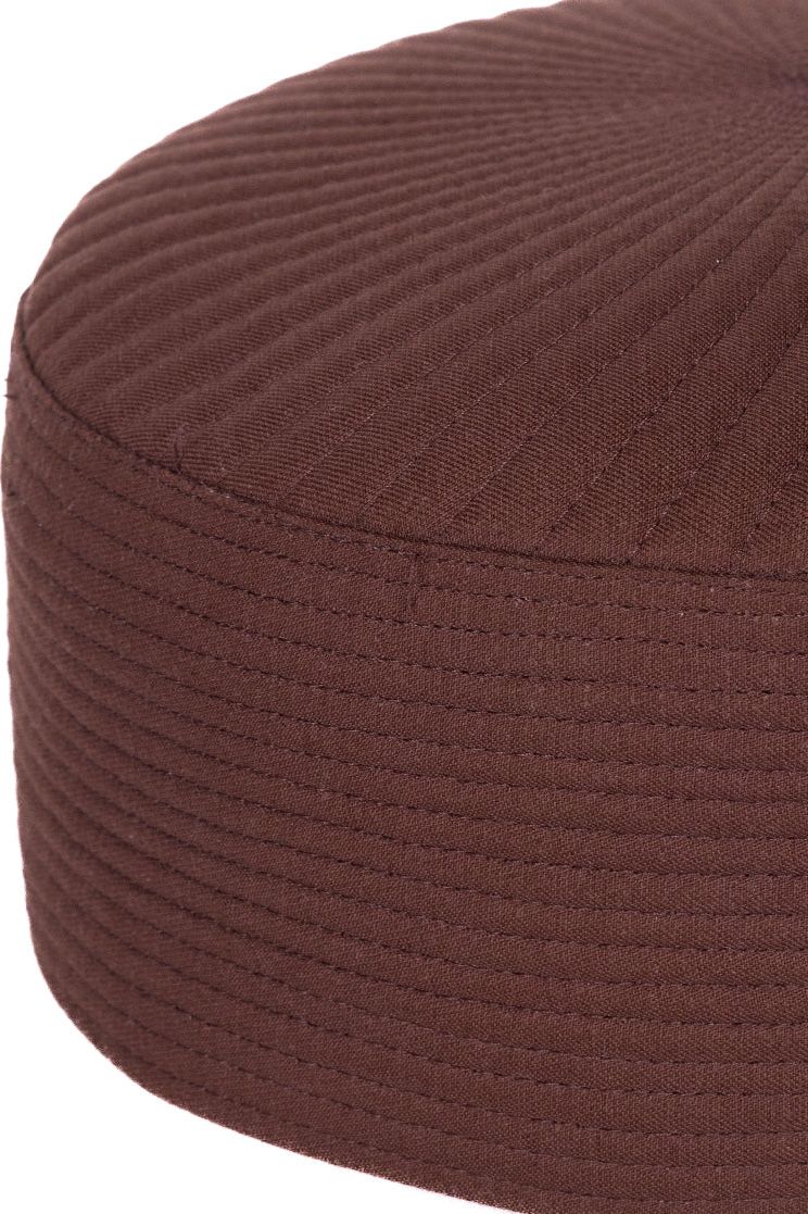 Premium Blended Brown Cap by J. Junaid Jamshed - Stylish Islamic Prayer Hat for Men - Perfect for Daily Prayers, Mosque Visits, and Religious Ceremonies