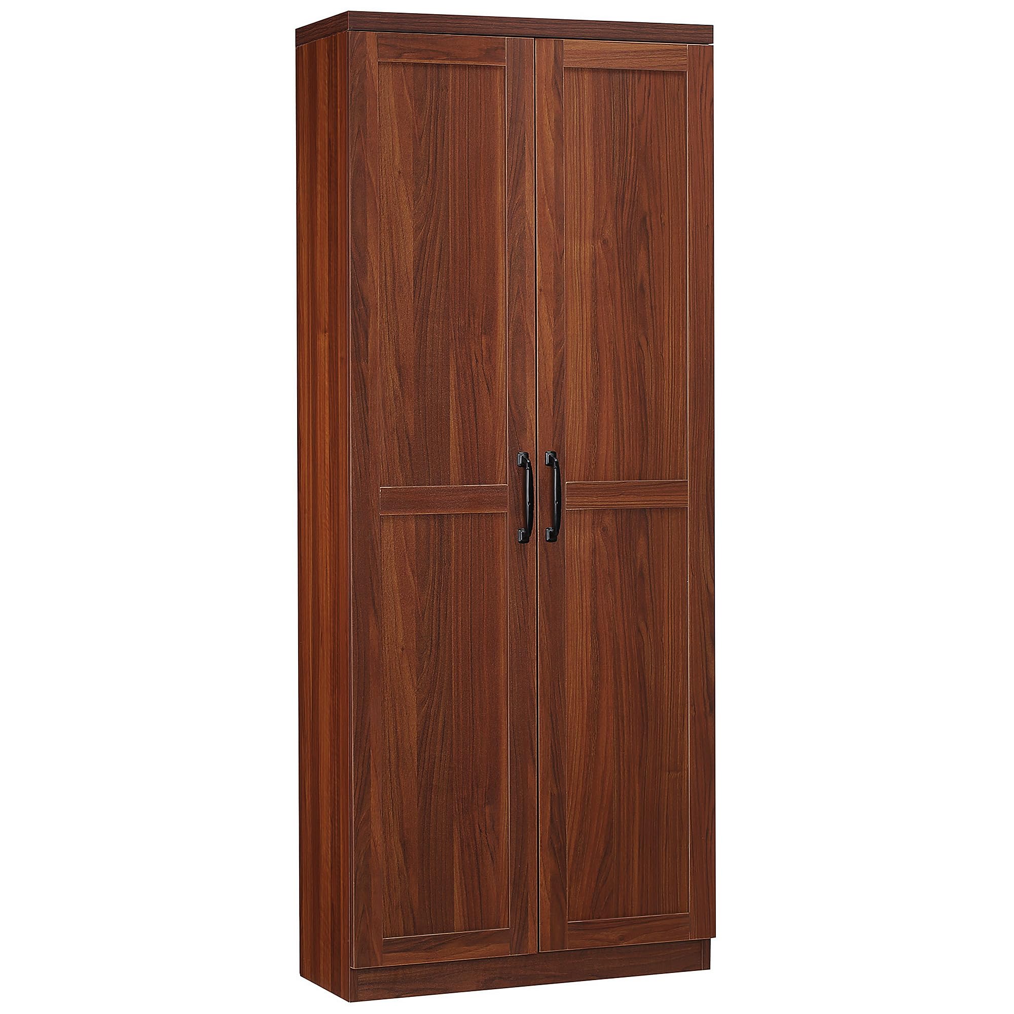 HOMCOM 63 Inch 2-Door Kitchen Pantry Cabinet - Freestanding Storage Organizer with 5-Tier Shelves & 2 Adjustable Shelves for Dining Room, Living Room, Bedroom - Espresso Brown Finish for Home Organization & Kitchen Storage