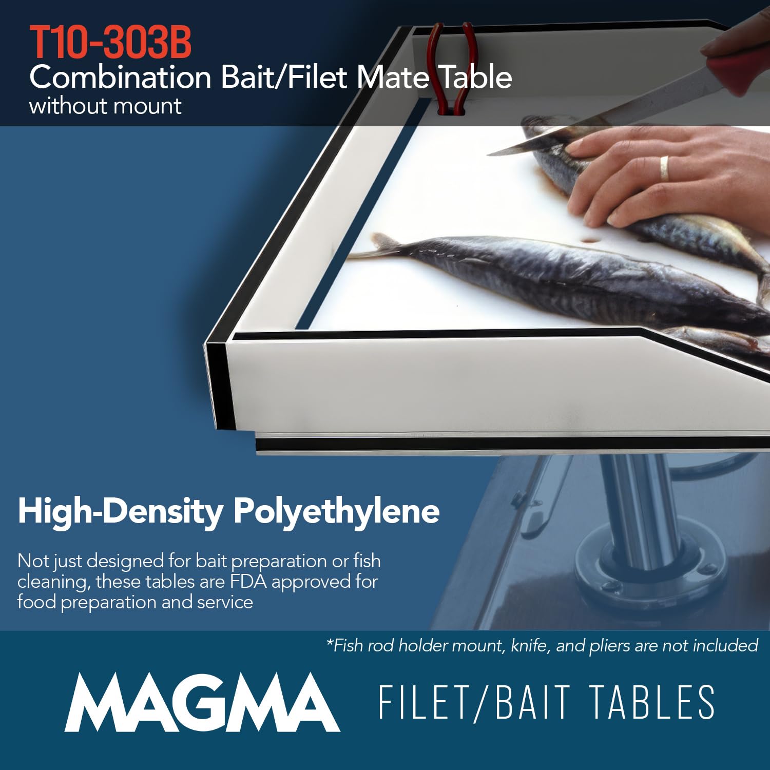 Magma Bait & Filet Mate Table - Portable Folding Fishing Table for Cleaning & Preparing Fish - Perfect for Camping, Boating & Outdoor Adventures