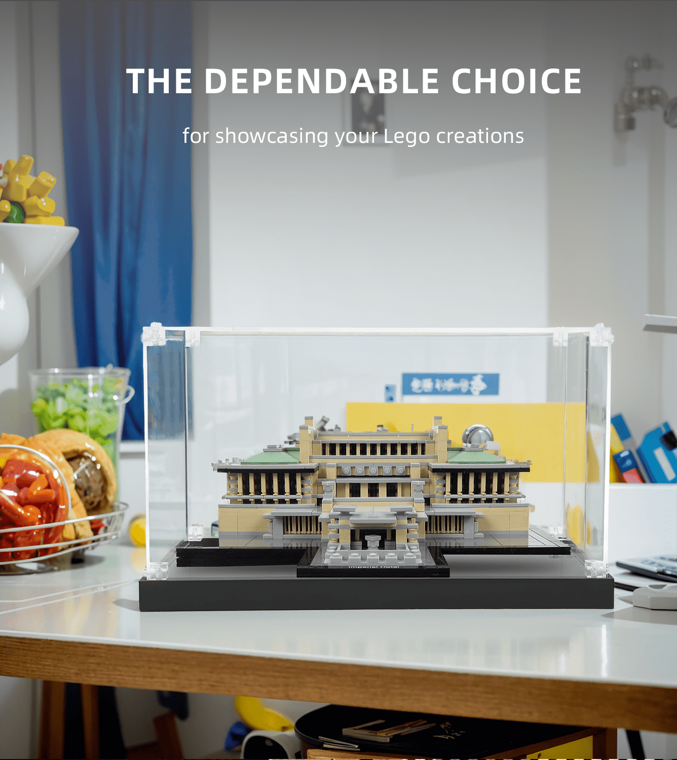 Lego Architecture Imperial Hotel 21017 Display Case - Premium Acrylic Showcase for Collectible Lego Sets - Perfect for Home Decor, Office Display & Gift Giving