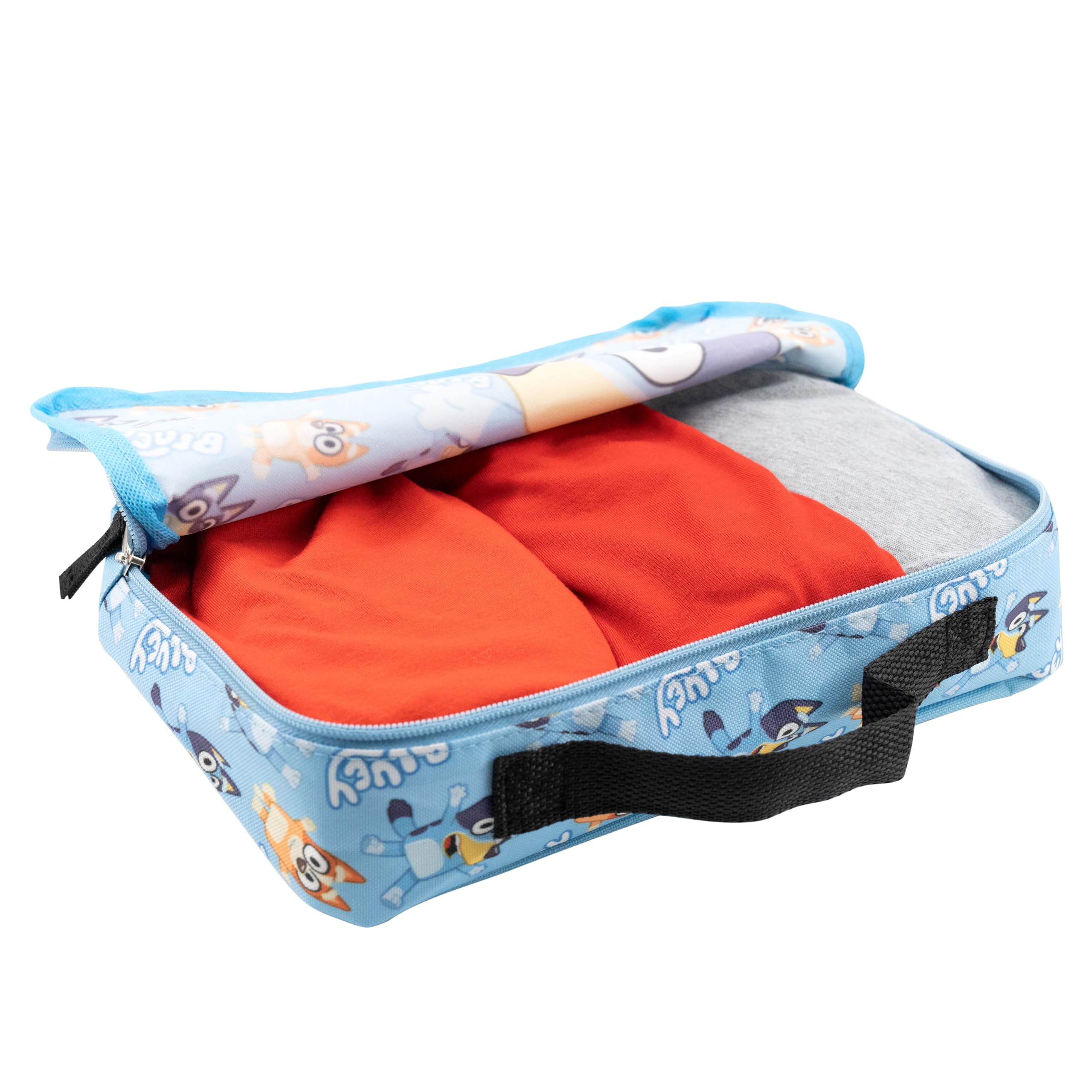 Bluey and Bingo Travel Packing Cubes Set - 4-Piece Luggage Organizer for Kids | Lightweight Travel Accessories for Boys & Girls | Perfect for Family Vacations, Weekend Getaways & School Trips